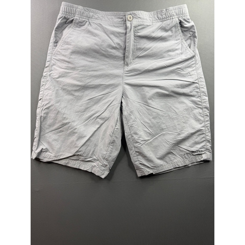 Columbia Omni-Shade Shorts Mens Gray Nylon Elastic Waist 30